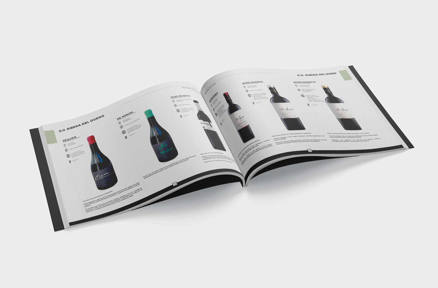 diseño catálogo, catálogo de vino, diseño editorial